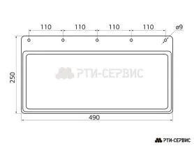 Брызговик 490х250 мм Iveco - фото 2
