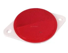Отражатель КРАСНЫЙ круглый Ø=80mm с креплением на два винта - фото 1