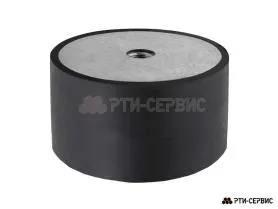 Резинометаллический буфер (аналог K0569.07505055 KIPP) D-75, H-50 с 2х стор. внутренней резьбой M12 - фото 1
