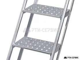Лестница для фургона складная 5 сверхшироких ступеней H-1300 Zn